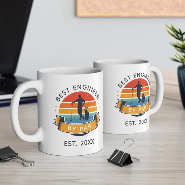 Bester Ingenieur nach Par Graduate Golf Lover Kaffeetasse (Von Creator hochgeladen)