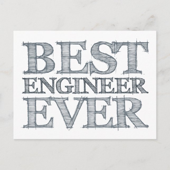 Bester Ingenieur Postkarte (Vorderseite)