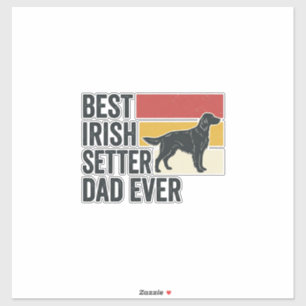 Bester Irischer Setter-Vater Aller Zeiten Vintage- Aufkleber