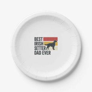 Bester Irischer Setter-Vater Aller Zeiten Vintage- Pappteller