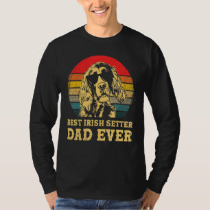 Bester Irish-Setter-Vater überhaupt Hund Retro Vin T-Shirt