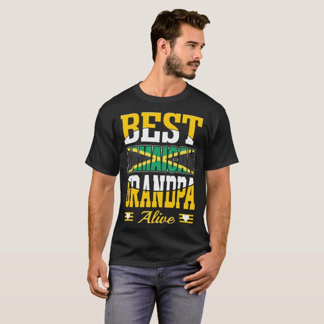 Bester jamaikanischer Großvater-lebendiges T-Shirt (Vorne ganz)