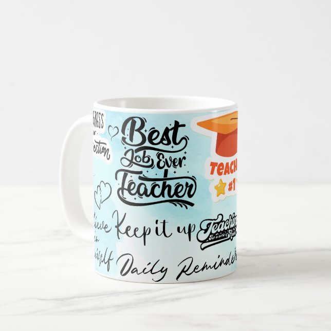 bester Job ever Lehrer Kaffeetasse (Vorderseite Links)