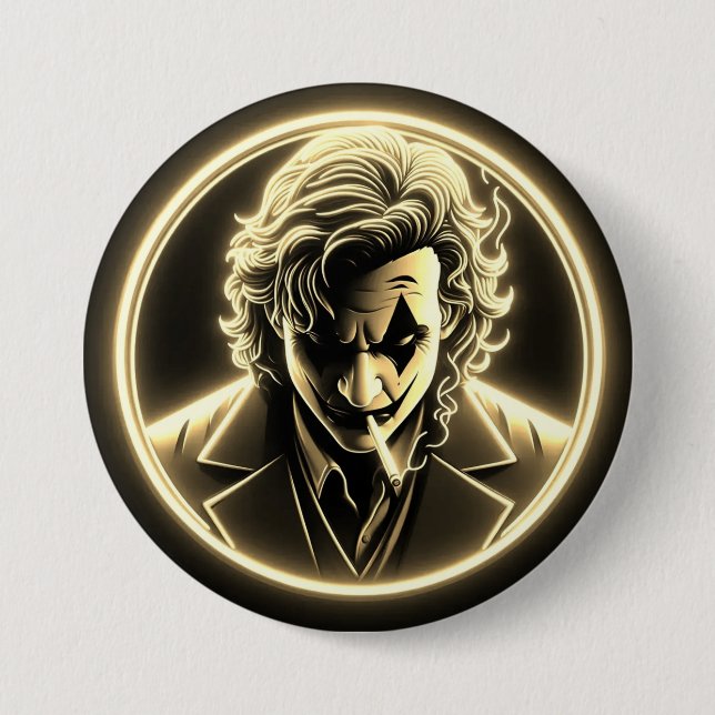 Bester Joker mit gelbem 1-Knopf Button (Vorderseite)