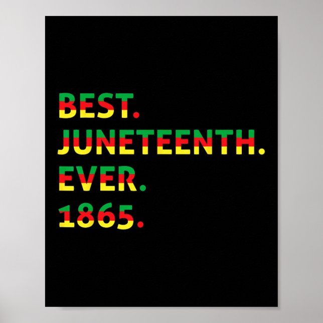 Bester Jüngster je 1865 Afrikanischer Amerikanisch Poster (Vorne)
