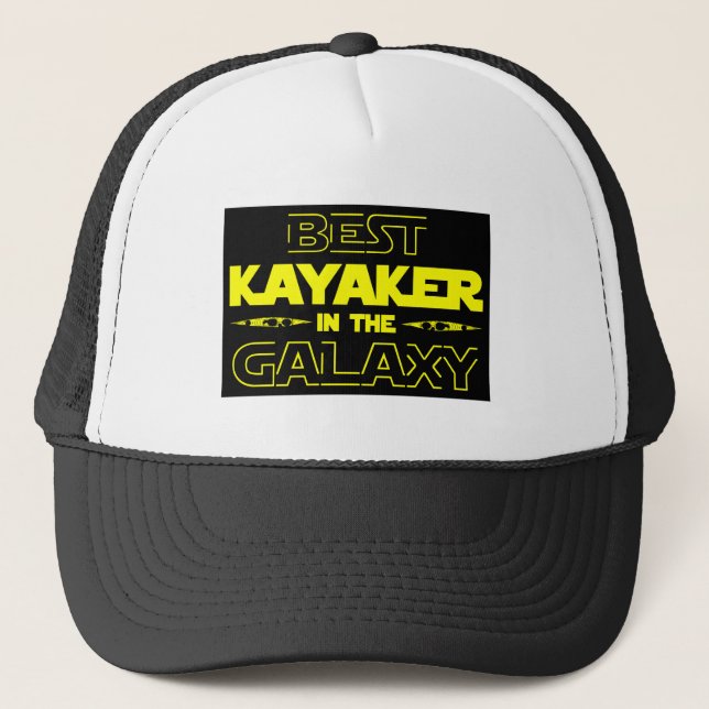 Bester Kajakfahrer in der Galaxie Truckerkappe (Vorderseite)