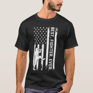 Bester Kampf je - Muay Thai US Flag T-Shirt