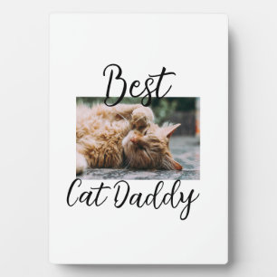 Bester Katzen-Daddy Elterntier-Foto Papa Mama einf Fotoplatte