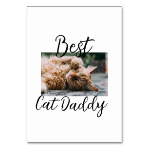 Bester Katzen-Daddy Elterntier-Foto Papa Mama einf Tischnummer