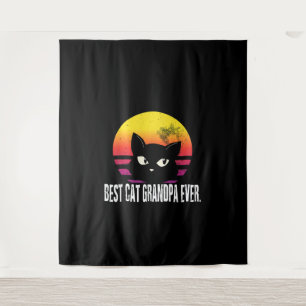 Bester Katzen-Opa Aller Zeiten Retro-Geschenk fü Wandteppich