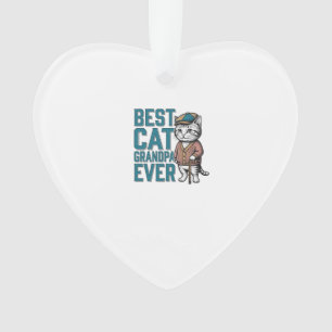 Bester Katzen-Opa Ever Vintage Katzen-Opa-Shirt De Ornament