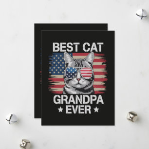 Bester Katzen-Opa überhaupt Amerikaner Feiertagskarte
