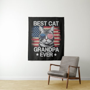 Bester Katzen-Opa überhaupt Amerikaner Wandteppich