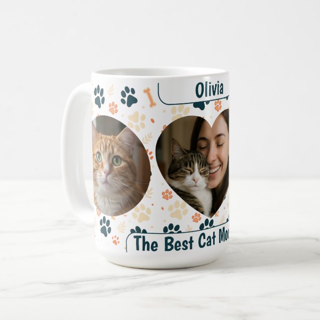 Bester Katzenmutter-Kaffeebecher Aller Zeiten – Pe Kaffeetasse (Vorderseite Links)