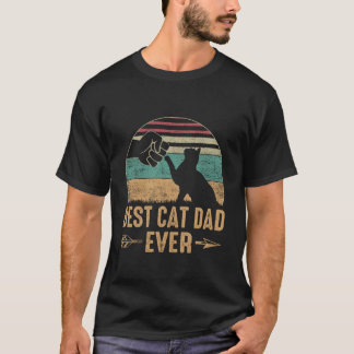 Bester Katzenpapa Aller Zeiten Lustiger Retro Kätz T-Shirt