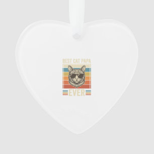 Bester Katzenpapa Aller Zeiten Vintage Katzen Shir Ornament