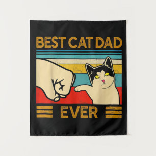 Bester Katzenpapa Ever   Lustiges Geschenk für Pap Wandteppich