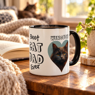 Bester Katzenpapa - Individuelles Haustierfoto und Tasse