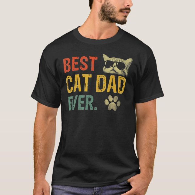 Bester Katzenpapa T-Shirt (Vorderseite)