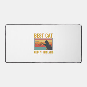 Bester Katzenpate Ever Vintage Katze Vektor Design Schreibtischunterlage