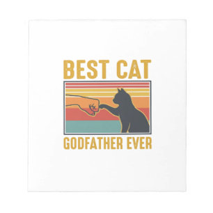 Bester Katzenpate Ever Vintage Katzenvektor-Design Notizblock