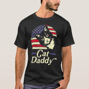Bester Katzenvater 4. Juli Vatertag Männer Daddy P T-Shirt