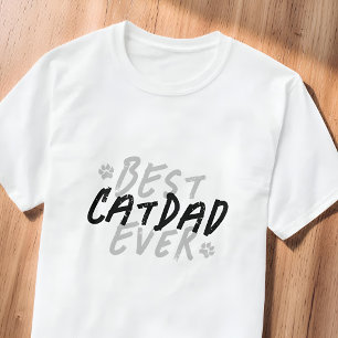 Bester Katzenvater Aller Modern Schwarz und Grau G T-Shirt