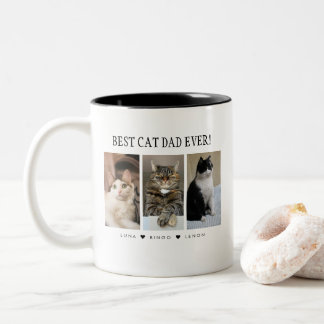 Bester Katzenvater Aller Zeiten Benutzerdefinierte Zweifarbige Tasse