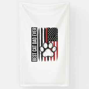 Bester Katzenvater aller Zeiten Patriotisches Pfot Banner