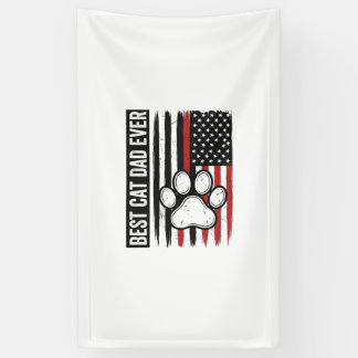 Bester Katzenvater aller Zeiten Patriotisches Pfot Banner