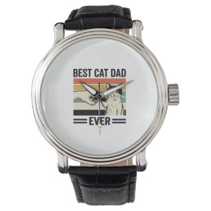 Bester Katzenvater Aller Zeiten Retro-Katze Fausts Armbanduhr