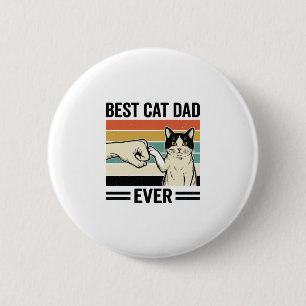 Bester Katzenvater aller Zeiten Retro-Katze Fausts Button
