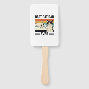 Bester Katzenvater aller Zeiten Retro-Katze Fausts Fächer