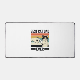 Bester Katzenvater aller Zeiten Retro-Katze Fausts Schreibtischunterlage
