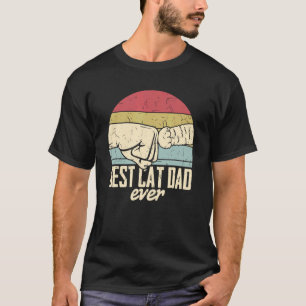 Bester Katzenvater Aller Zeiten Retro Katzenliebe  T-Shirt