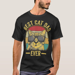 Bester Katzenvater Aller Zeiten Retro Katzenpapa V T-Shirt