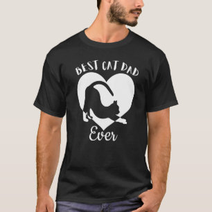 Bester Katzenvater Aller Zeiten Süße Schwarze Katz T-Shirt