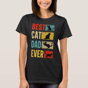 Bester Katzenvater Aller Zeiten Vintage Katzenpapa T-Shirt