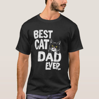 Bester Katzenvater Aller Zeiten Vintage T-Shirt Lu