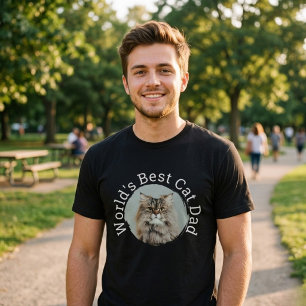 Bester Katzenvater der Welt Elegant Einfaches Benu T-Shirt