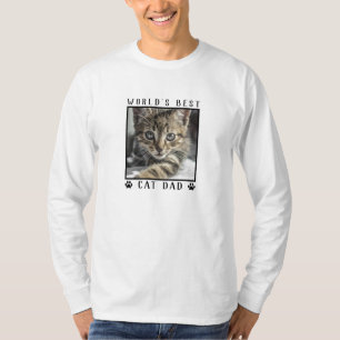 Bester Katzenvater der Welt Pfotenabdrücke Haustie T-Shirt