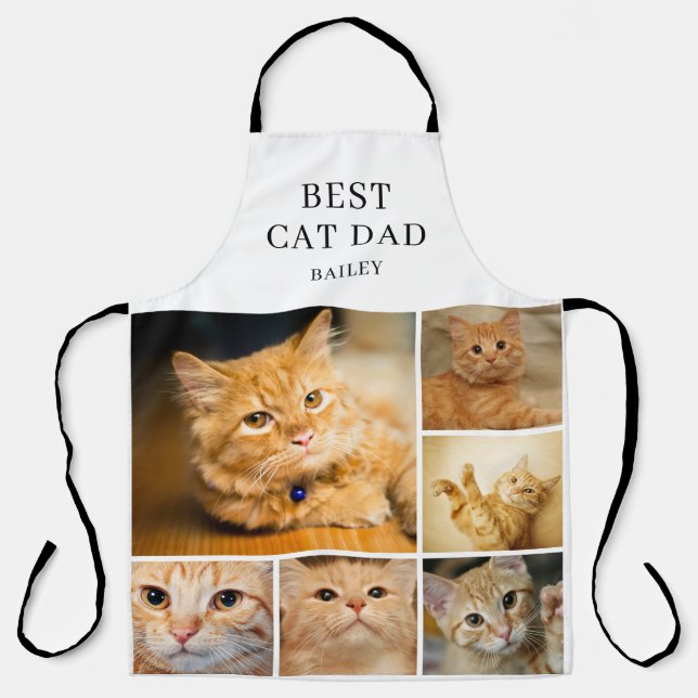 Bester Katzenvater-Fotocollage  Schürze (Vorderseite)