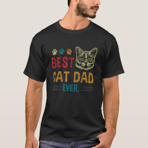 Bester KatzenVater je Vintag Retro Katzenkatze Vat T-Shirt