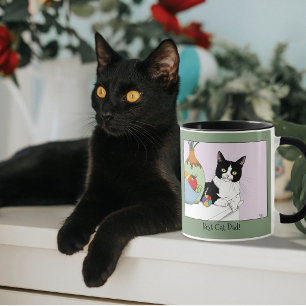 Bester Katzenvater Süße Smoking-Katze zum Vatertag Tasse