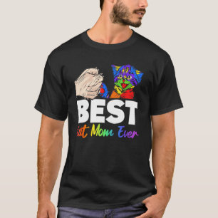 Bester Katzenvater überhaupt Farbiger Regenbogen M T-Shirt