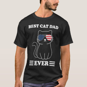 Bester Katzenvater überhaupt Kitten trägt amerikan T-Shirt