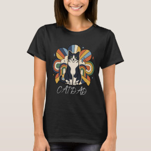 Bester Katzenvater überhaupt Lustiger Retro-Katzen T-Shirt