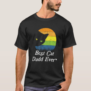 Bester Katzenvater überhaupt Retro-Achtziger-Stil  T-Shirt