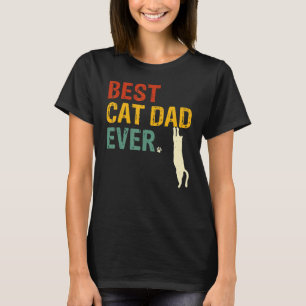 Bester Katzenvater überhaupt Retro Vintage Daddy K T-Shirt