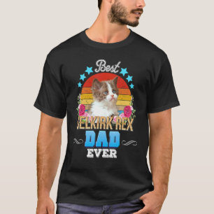 Bester Katzenvater überhaupt Selkirk Rex Floral Re T-Shirt